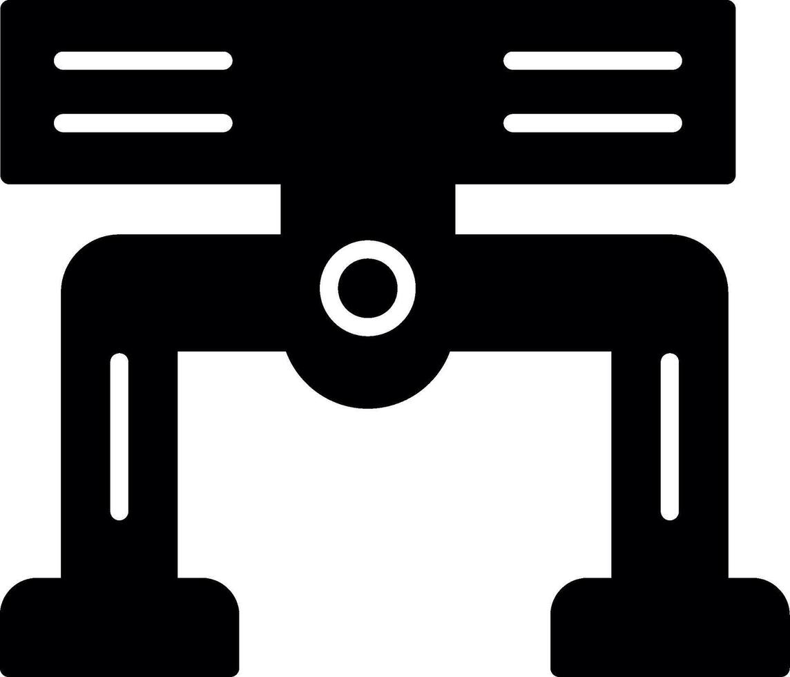 Passenger Jet Airbridge Glyph vector