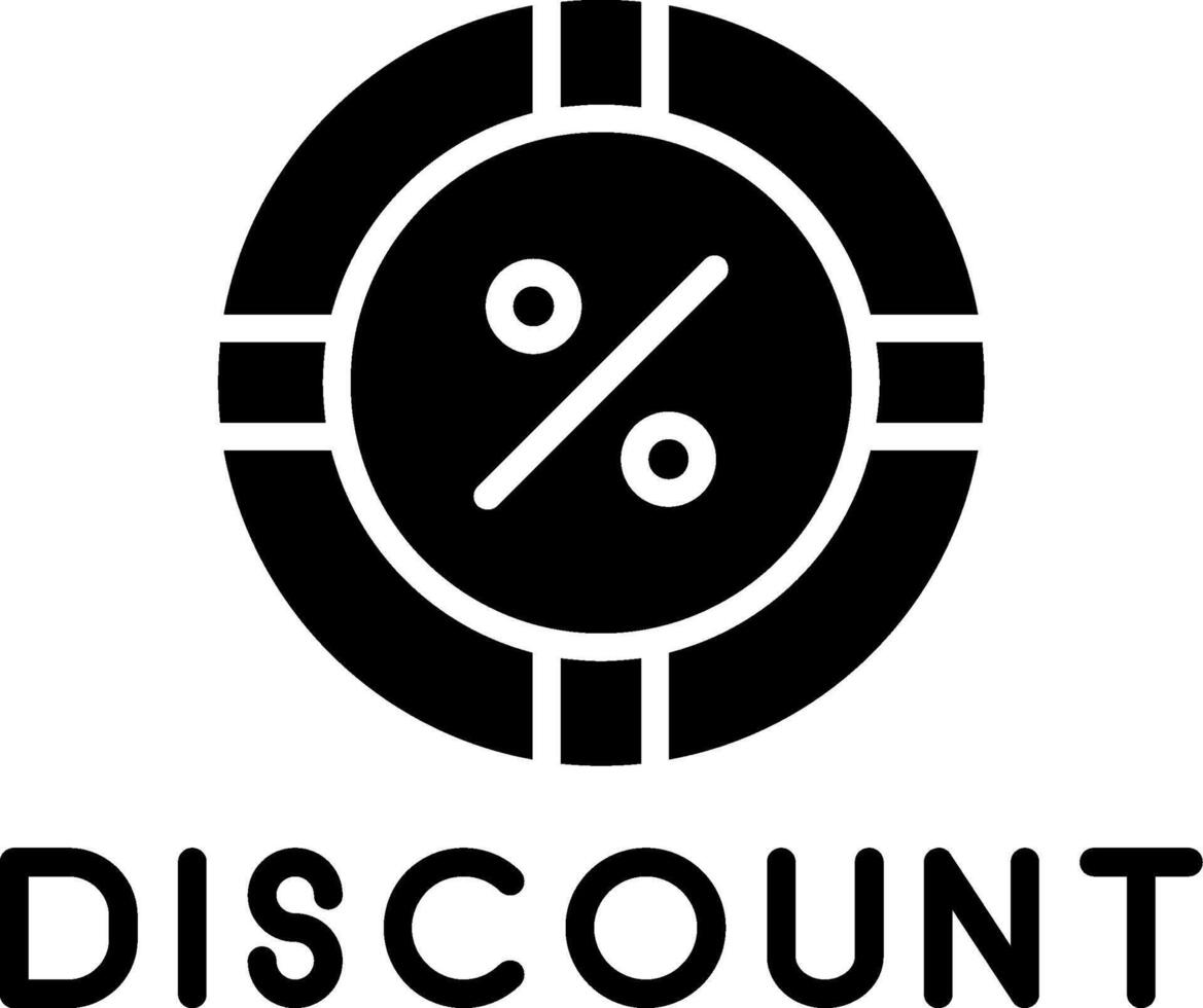 Discount Offer Notification Glyph vector
