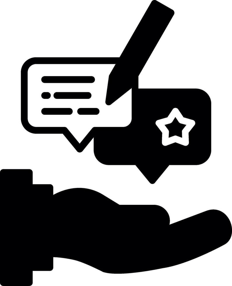 Sent Feedback Request Form Glyph vector