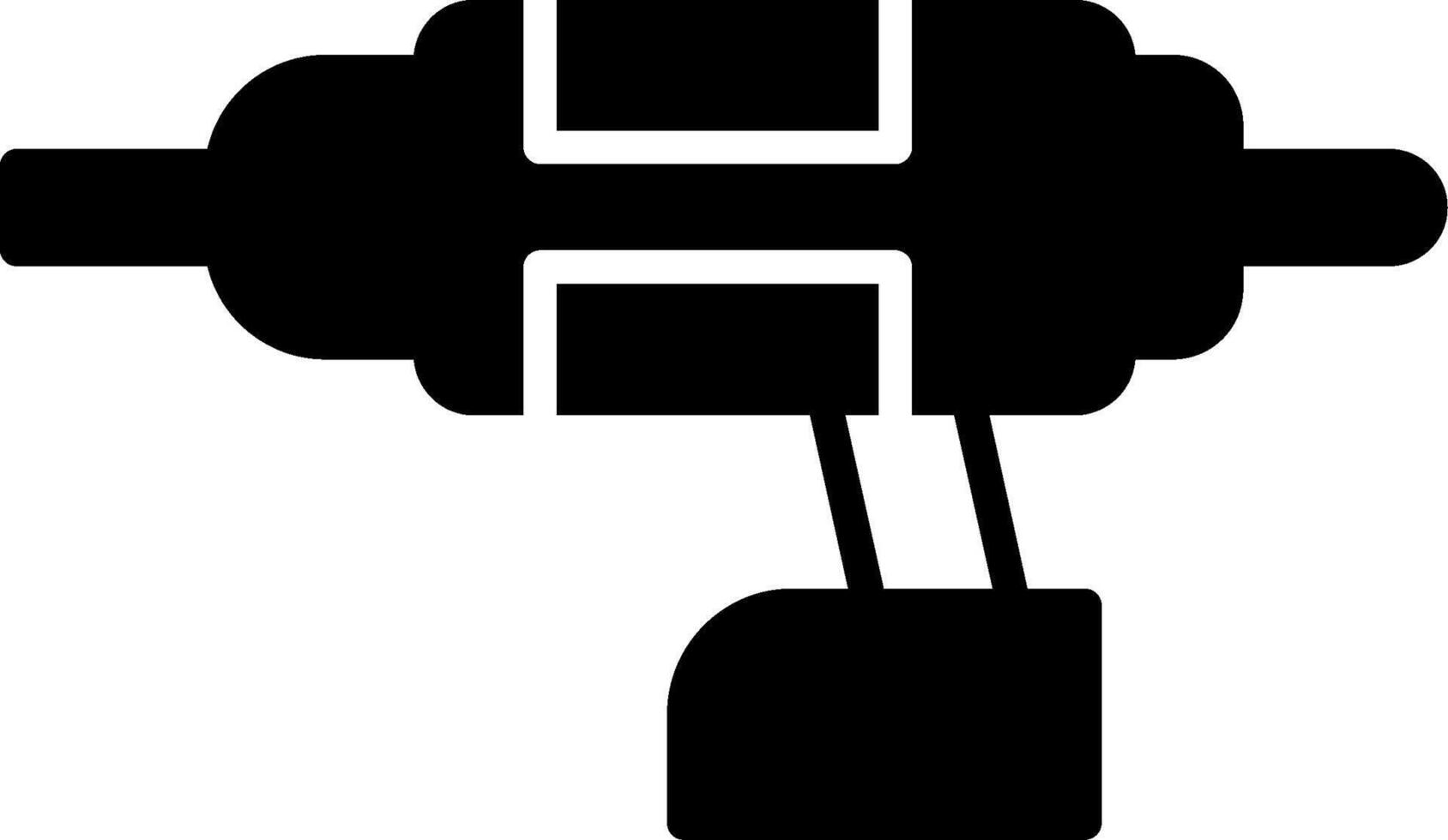Corded Hot Glue Gun Glyph vector