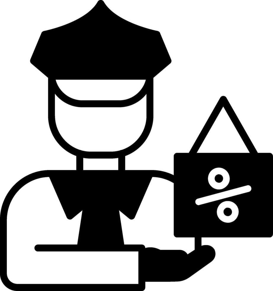 Mortgage Broker Consultation Glyph vector