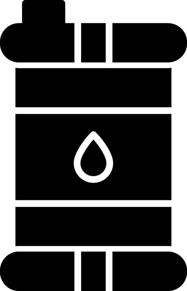 Construction Warning Barrel Glyph vector