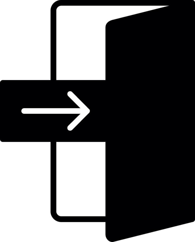 Emergency Bus Exit Sign Glyph vector
