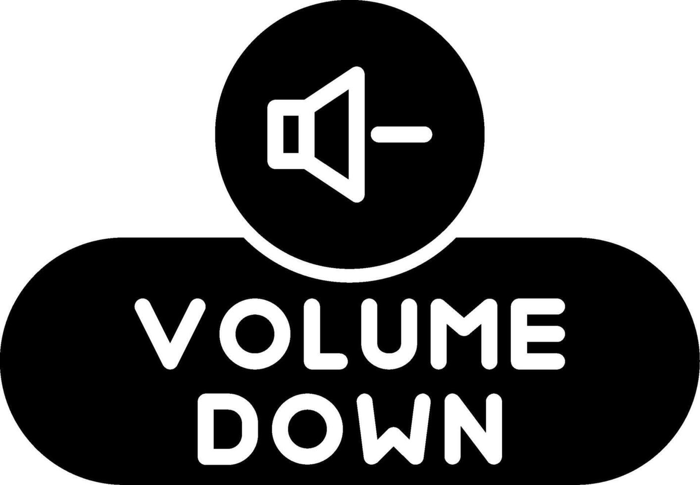 Decrease Volume Button Glyph vector