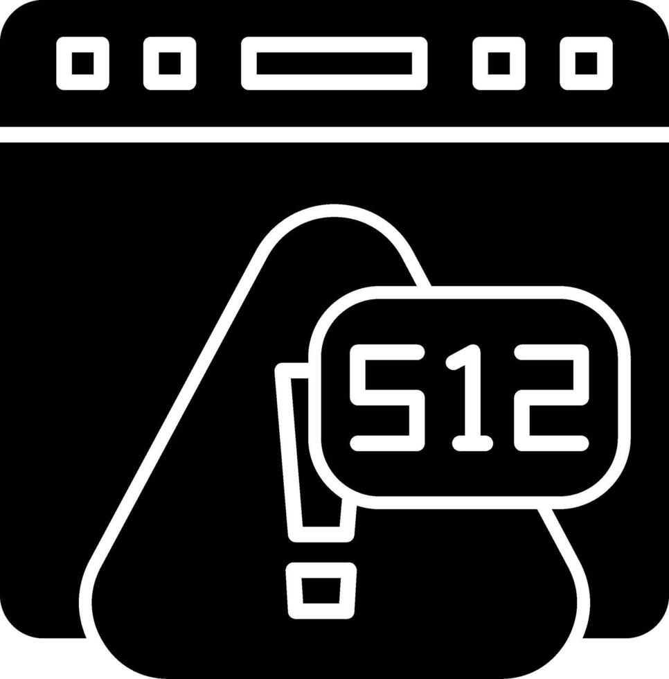 Error 512 Web Server Memory Failure Glyph vector