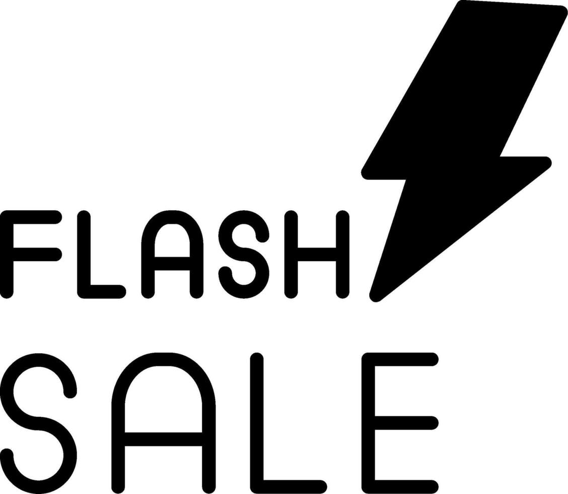Flash Sale Announcement Glyph vector
