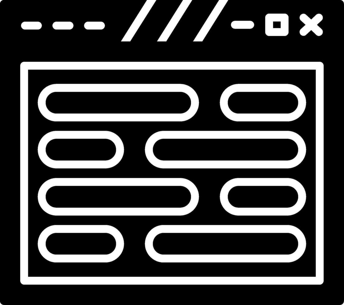 Custom Web Input Form Glyph vector