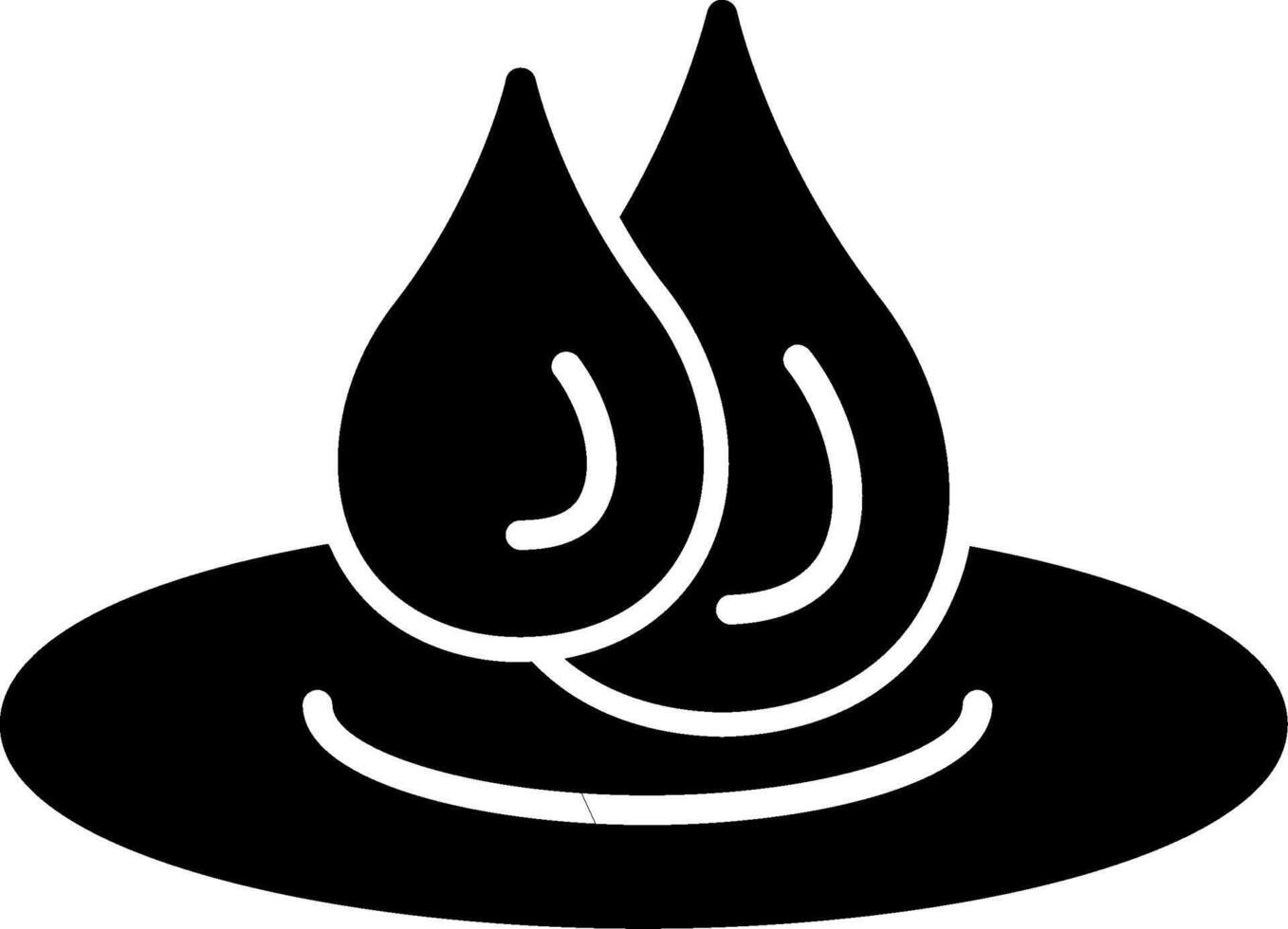 Splashing Water Droplet Symbol Glyph vector