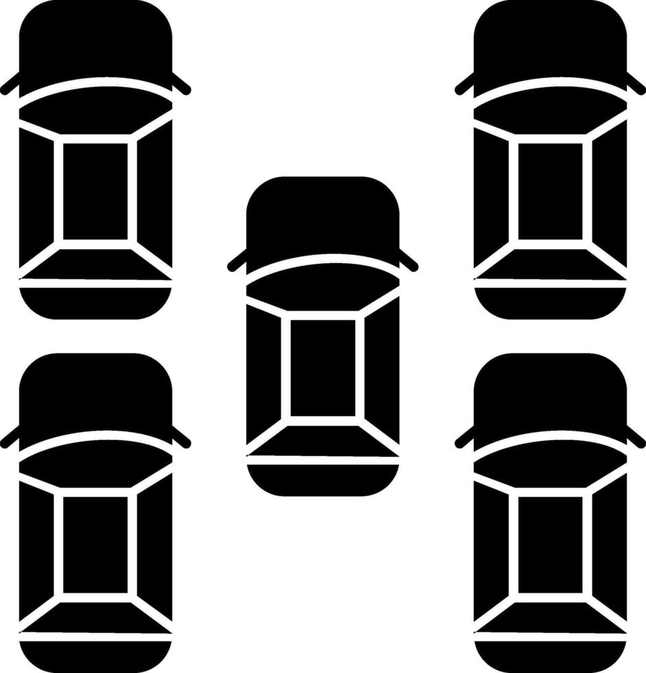 Urban Parallel Parking Glyph vector