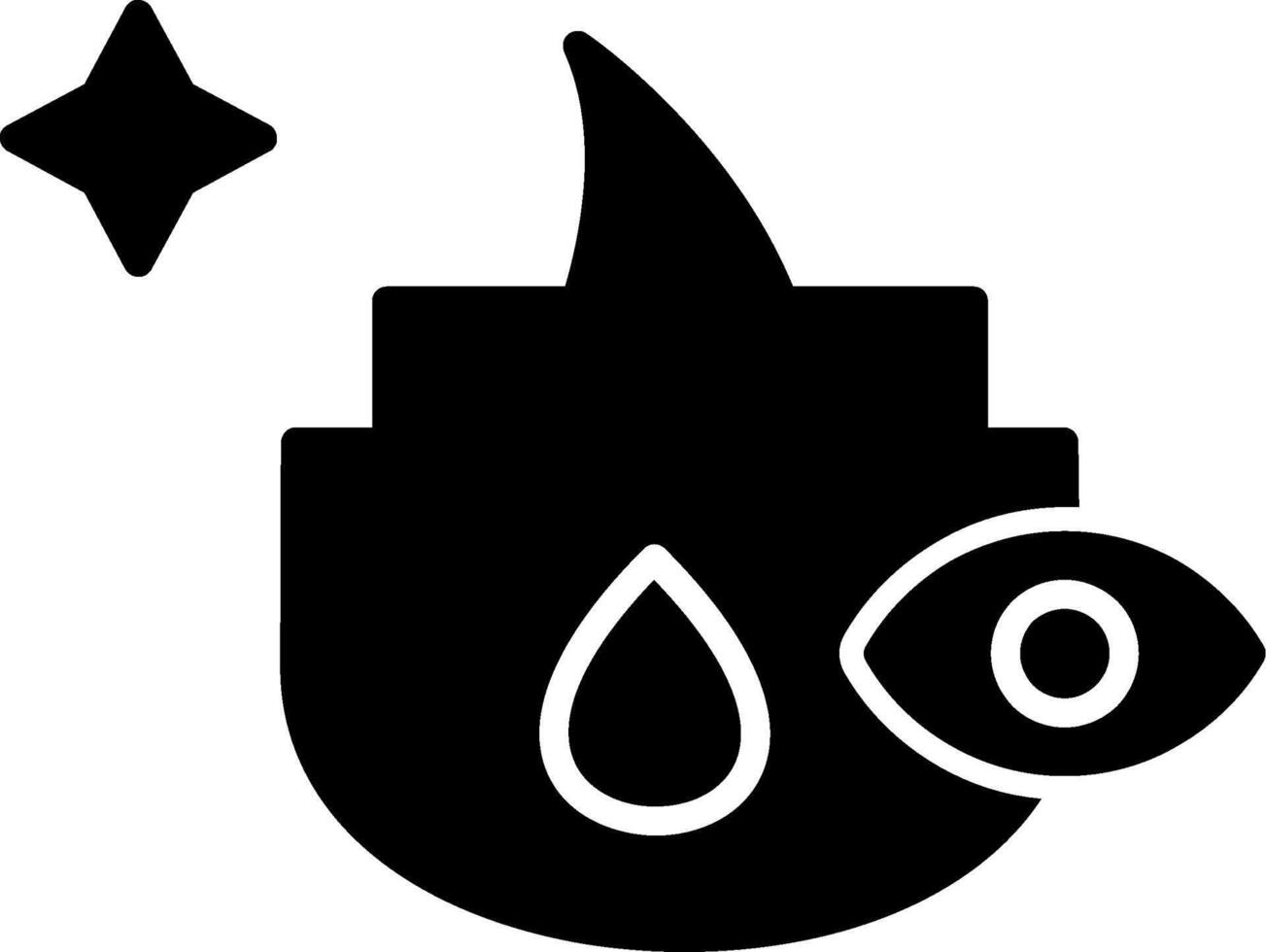 Brightening Under Eye Cream Glyph vector
