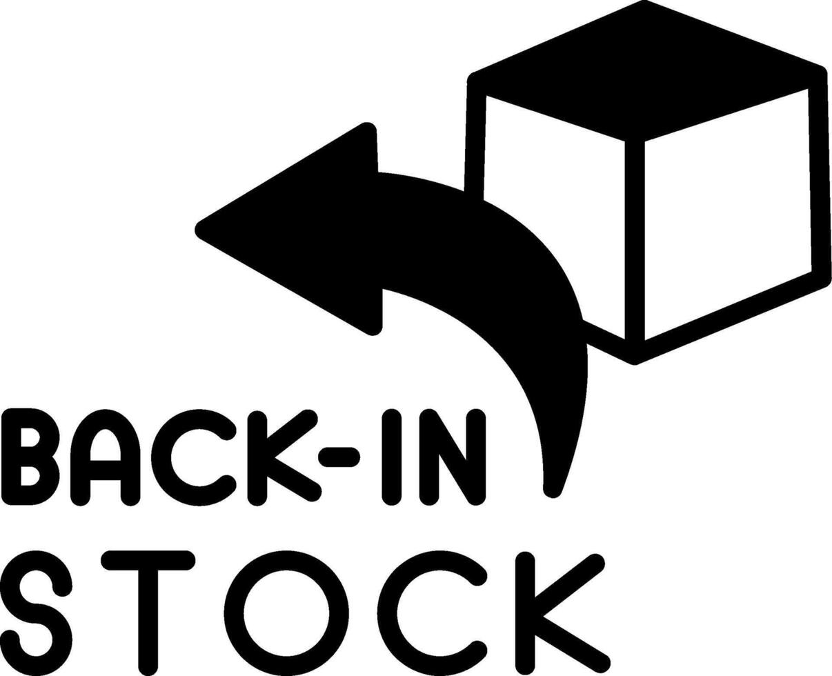 Product Restocked Notice Glyph vector