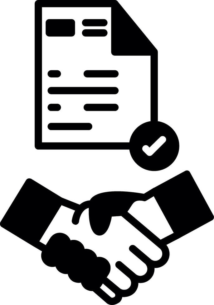 Client Accepted Your Proposal Glyph vector