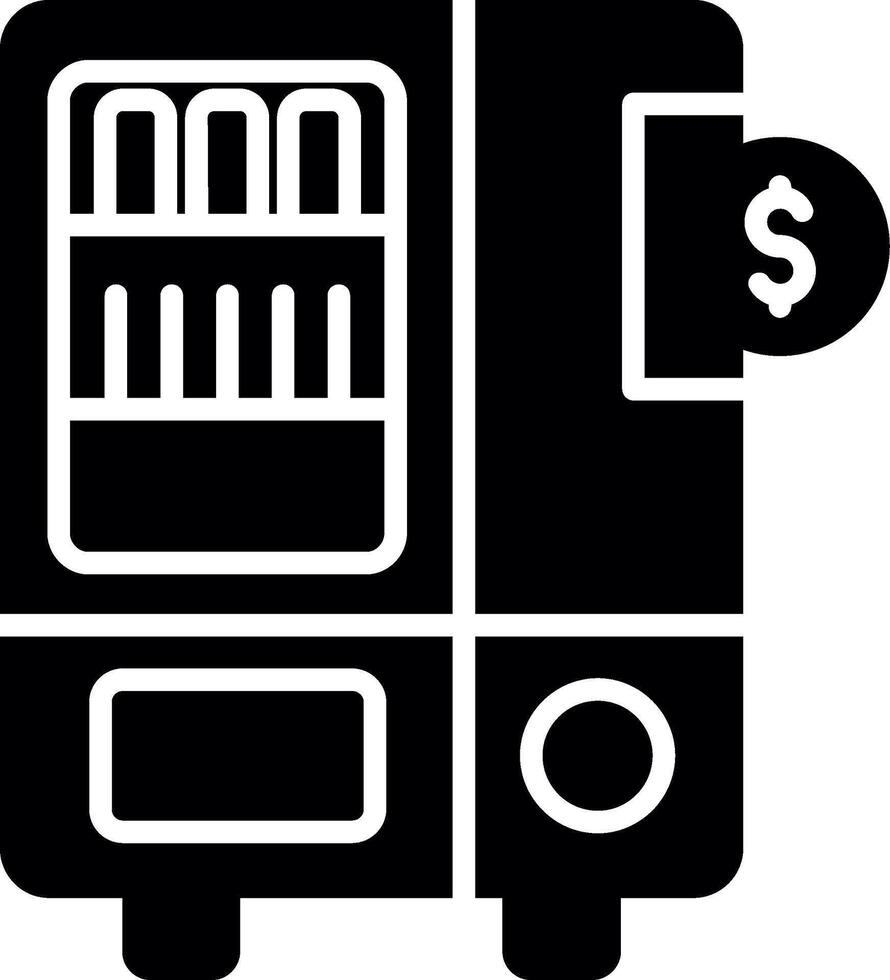 Snack and Drink Vending Glyph vector