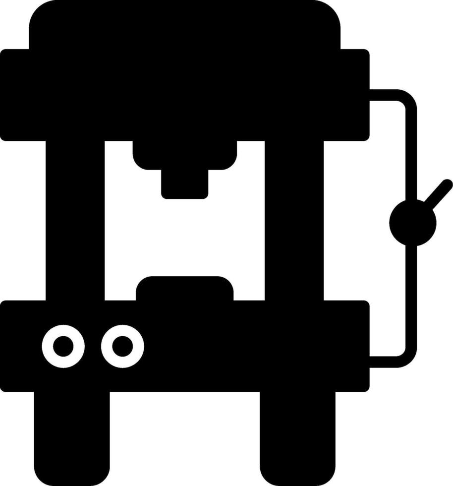 Hydraulic Press Machine Glyph vector