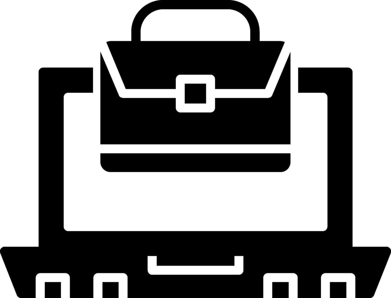 Remote Work From Home Glyph vector