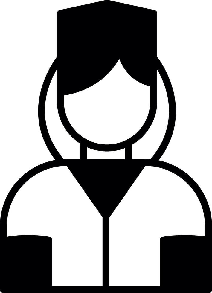 Uniformed Flight Crew Team Glyph vector