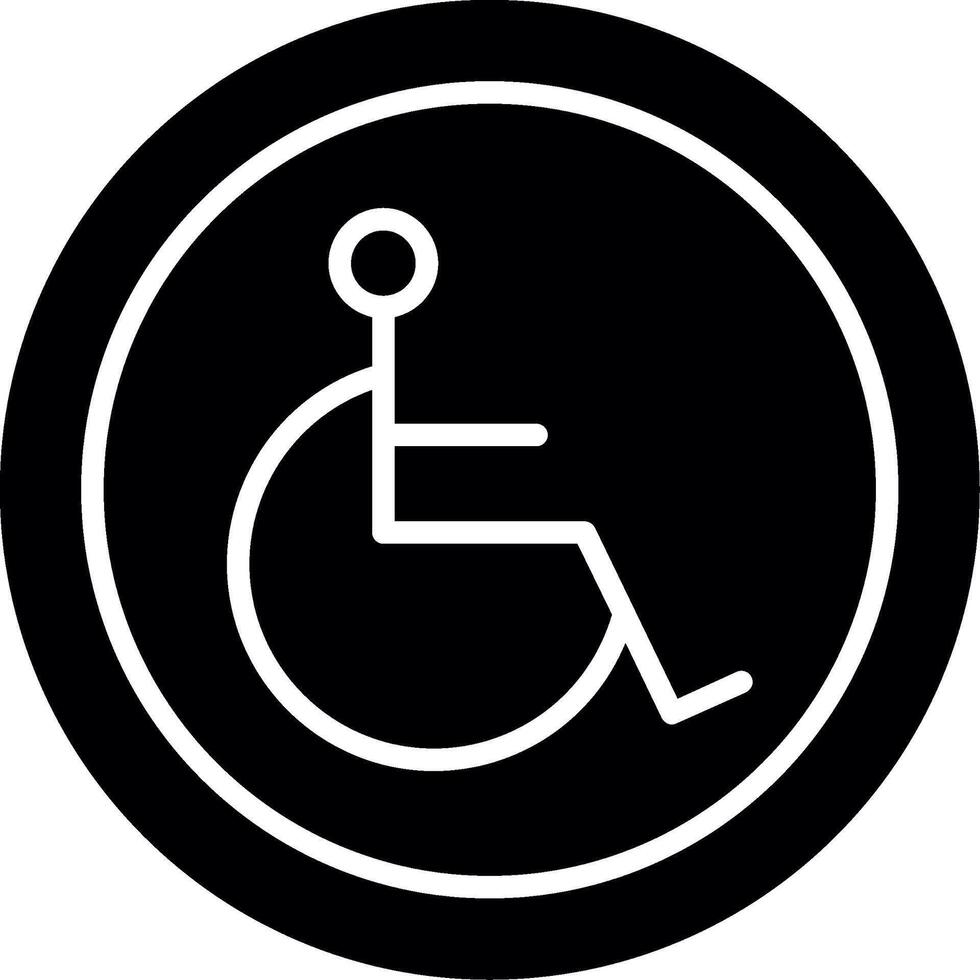 Wheelchair Accessible Section Glyph vector
