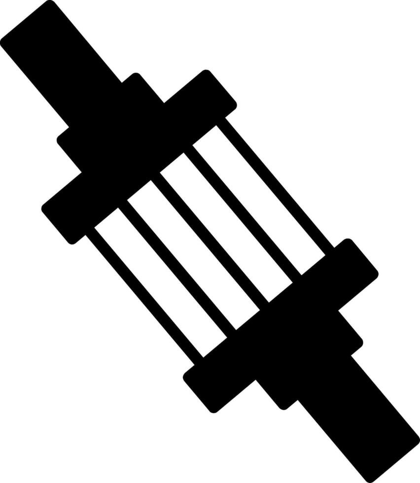 In Line Fuel Filter Glyph vector