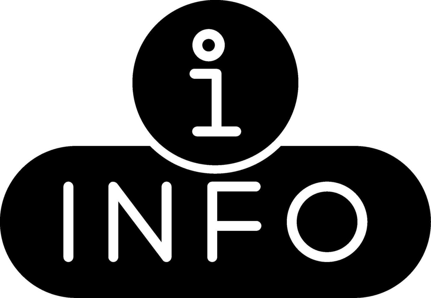 Info Panel Button Glyph vector