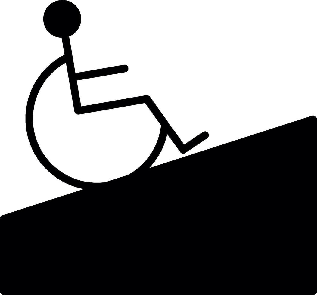 Accessibility Boarding Ramp Glyph vector