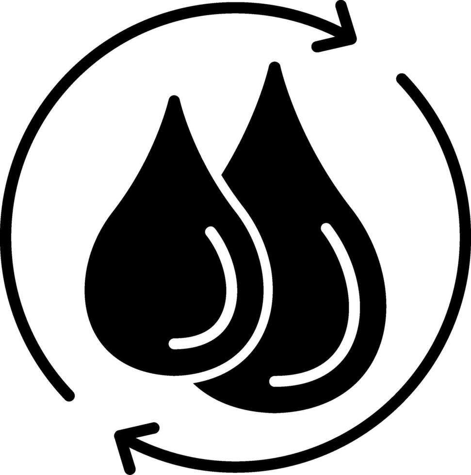 Household Greywater Reuse System Glyph vector