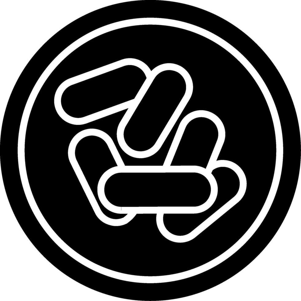 Bacillus subtilis Soil Microbe Glyph vector