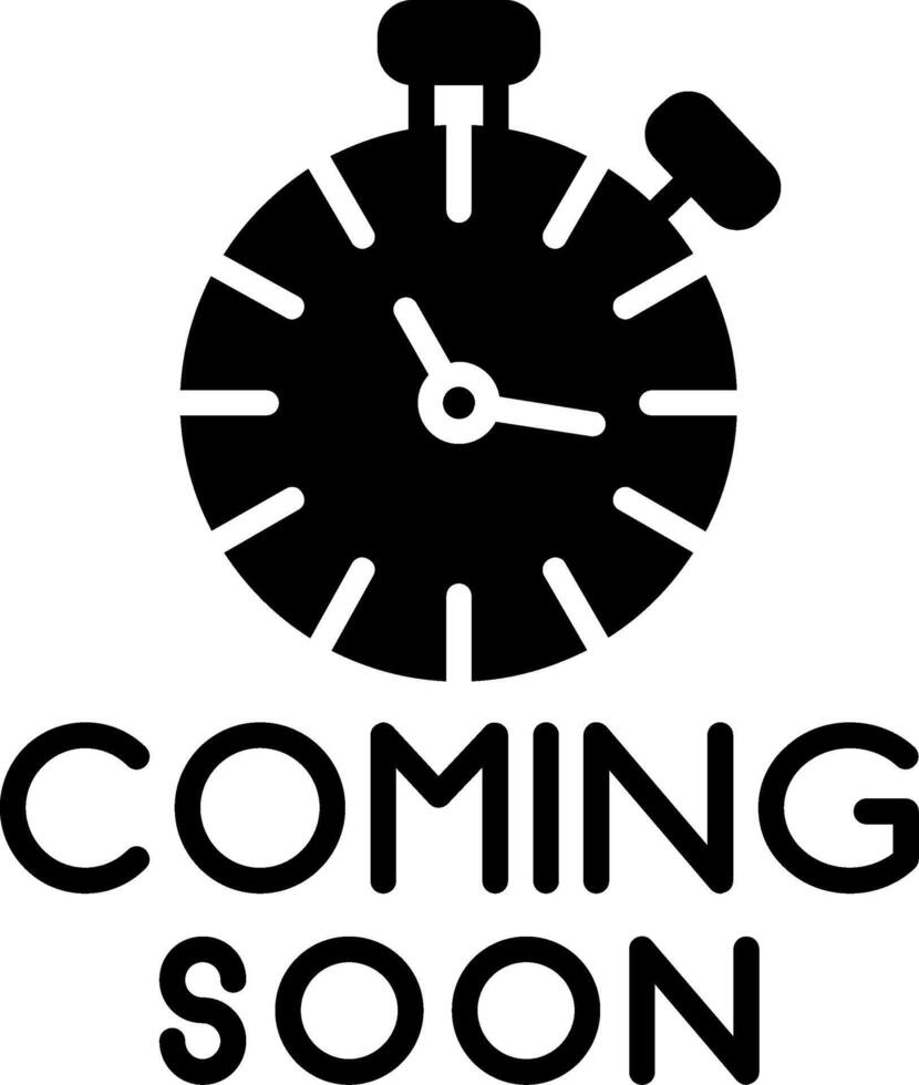 Product Launch Coming Soon Glyph vector