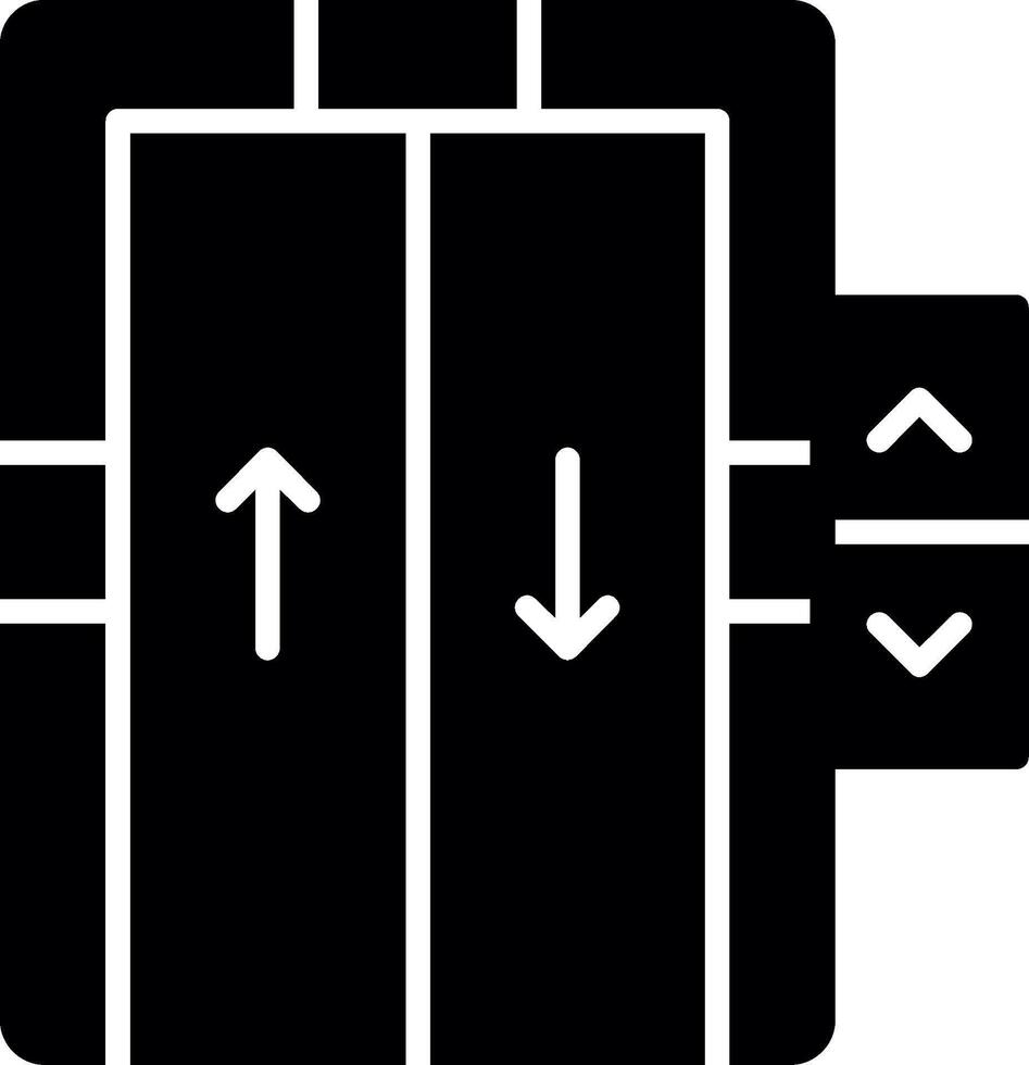 Passenger Elevator Lift Glyph vector