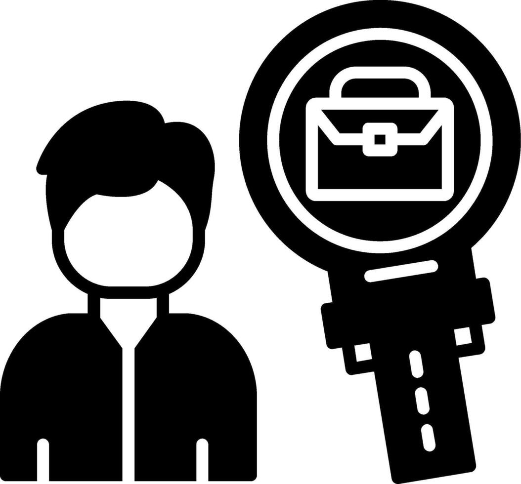 Professional Job Seeker Avatar Glyph vector
