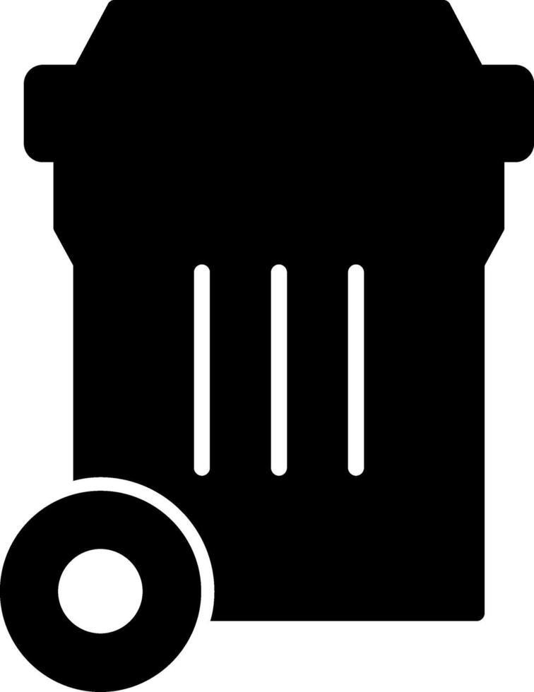 Blue Recycling Bin Glyph vector