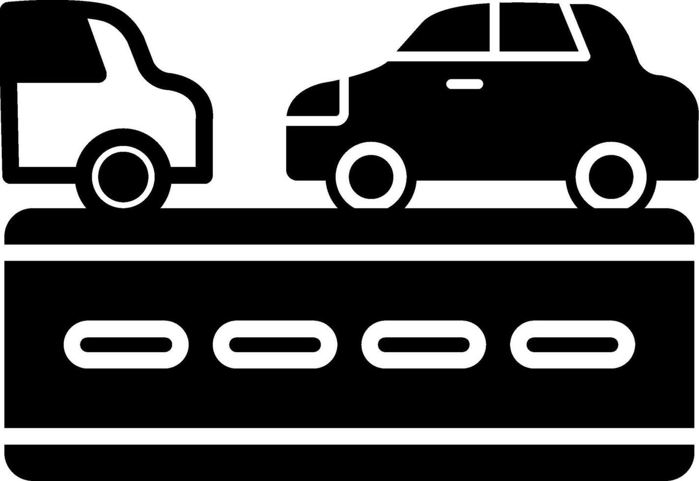 Maintain Safe Following Distance Glyph vector