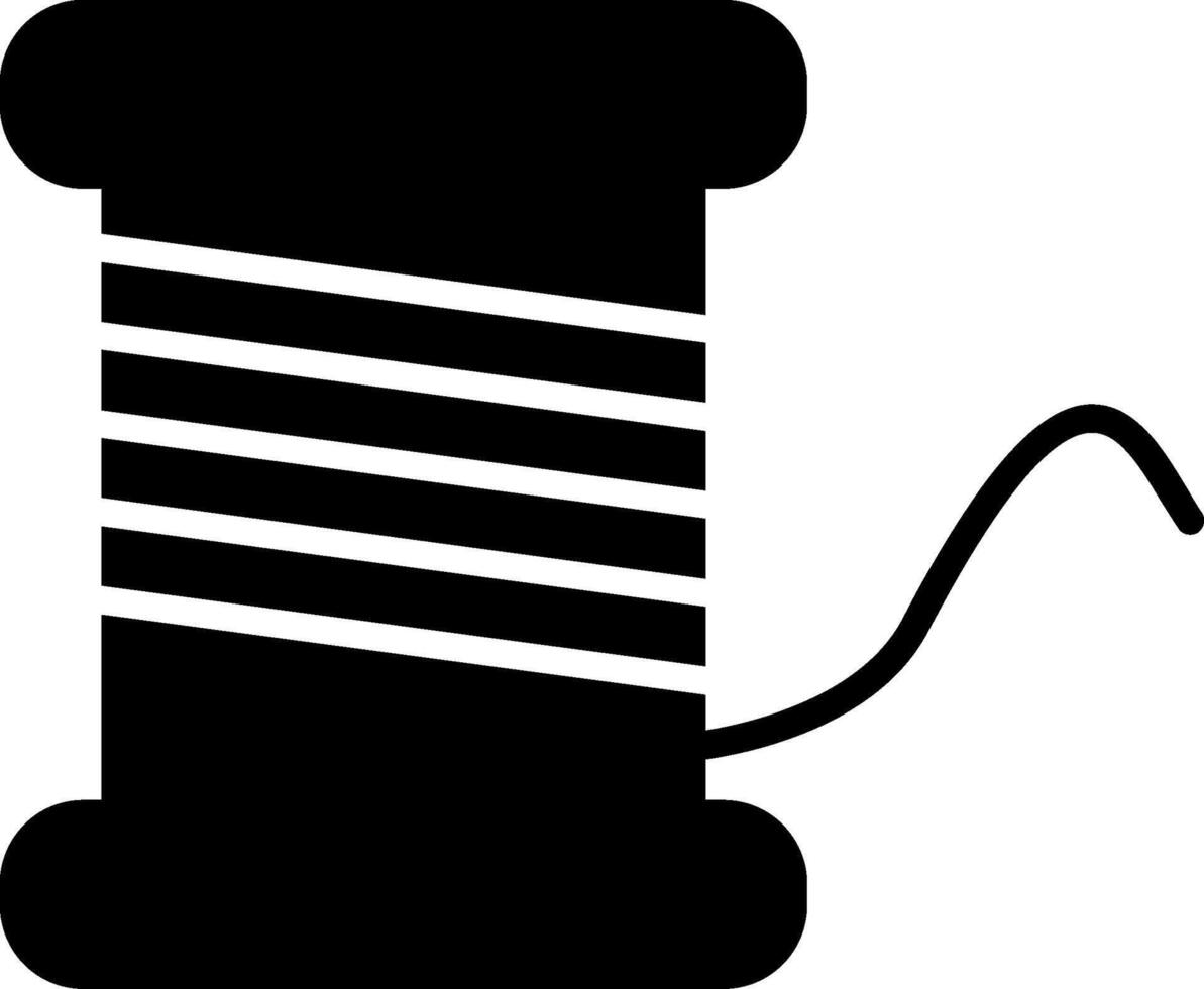 Rosin Core Solder Wire Glyph vector