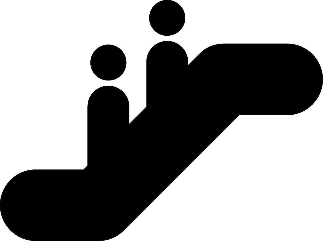 Passenger Escalator Glyph vector