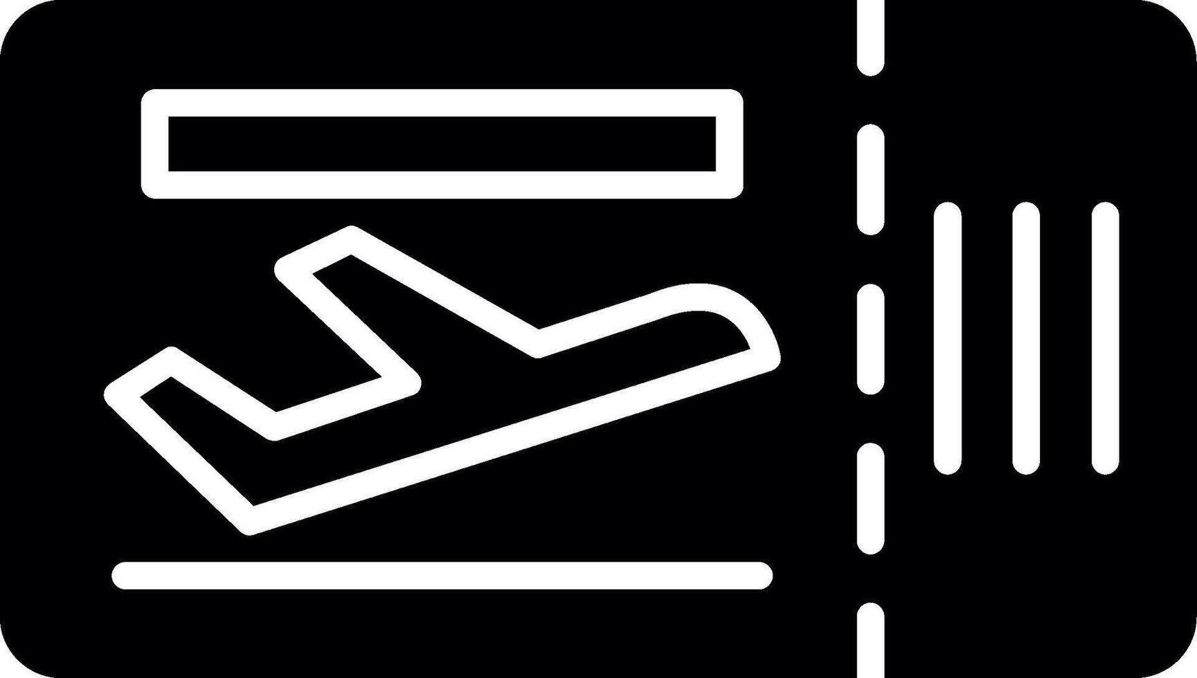 Aircraft Passenger Boarding Process Glyph vector