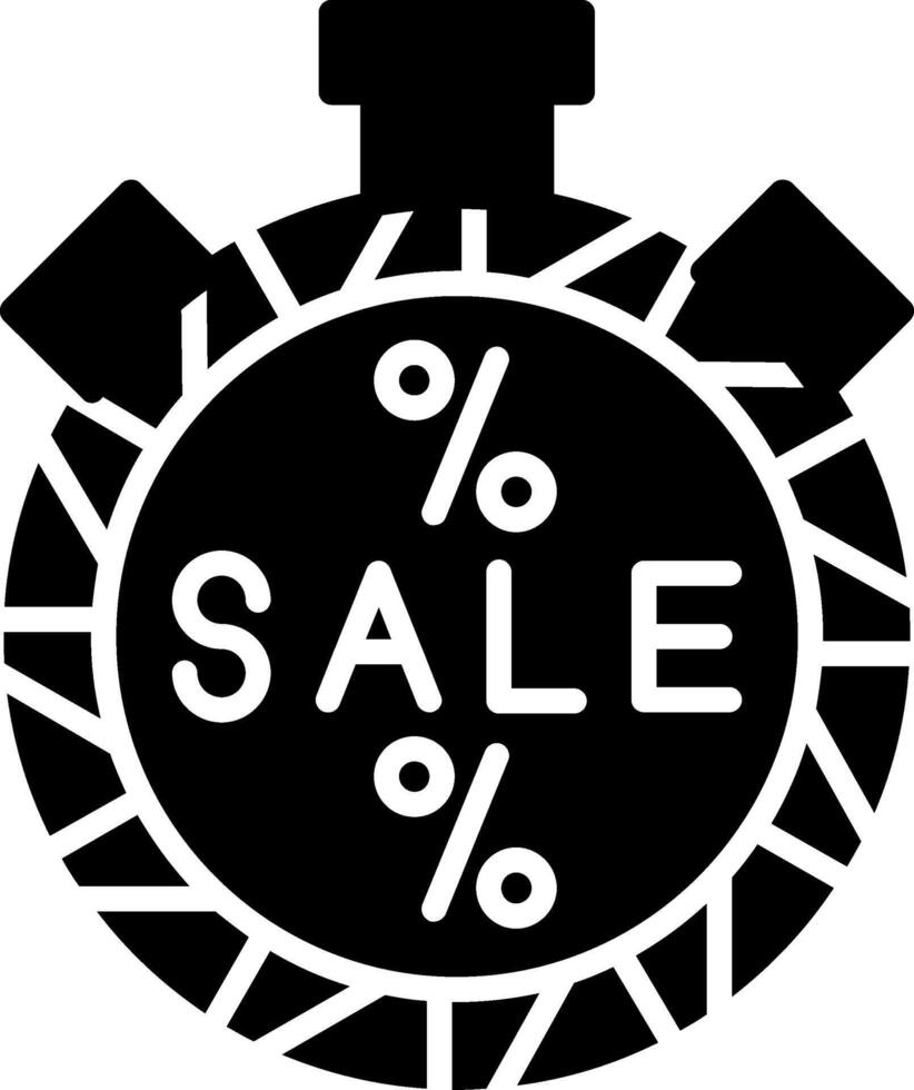 Countdown SALE Time Banner Glyph vector