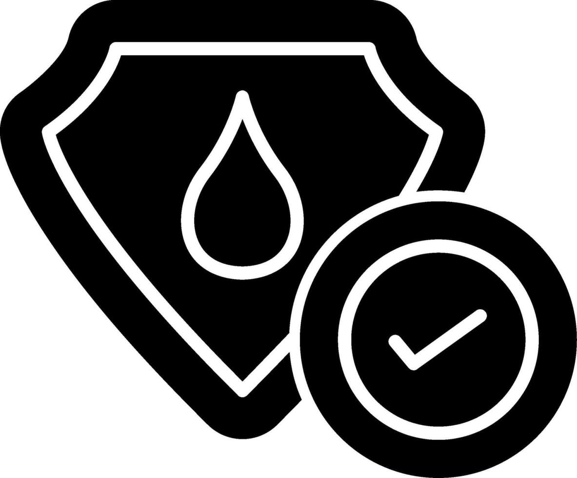 Waterproof Seal and Coating Glyph vector