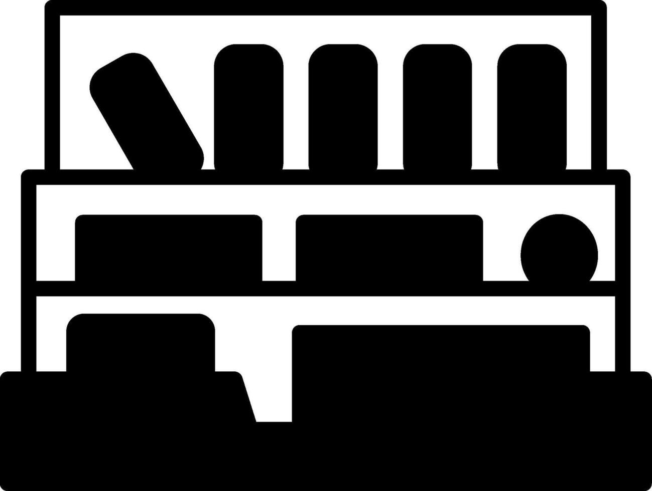Desktop Organizer Tray Glyph vector