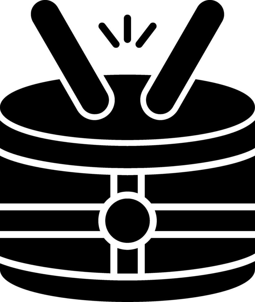 Percussion Drum Set Glyph vector