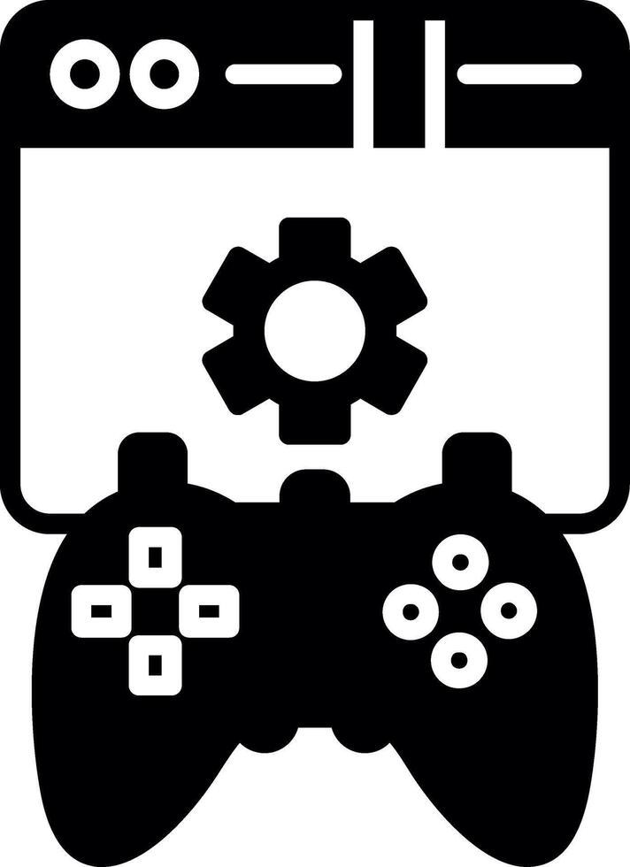 Creative Game Design Process Glyph vector