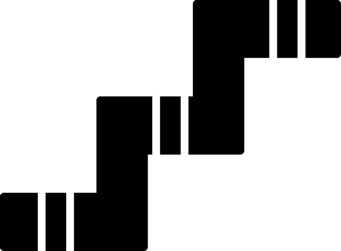 Station Access Stairs Glyph vector