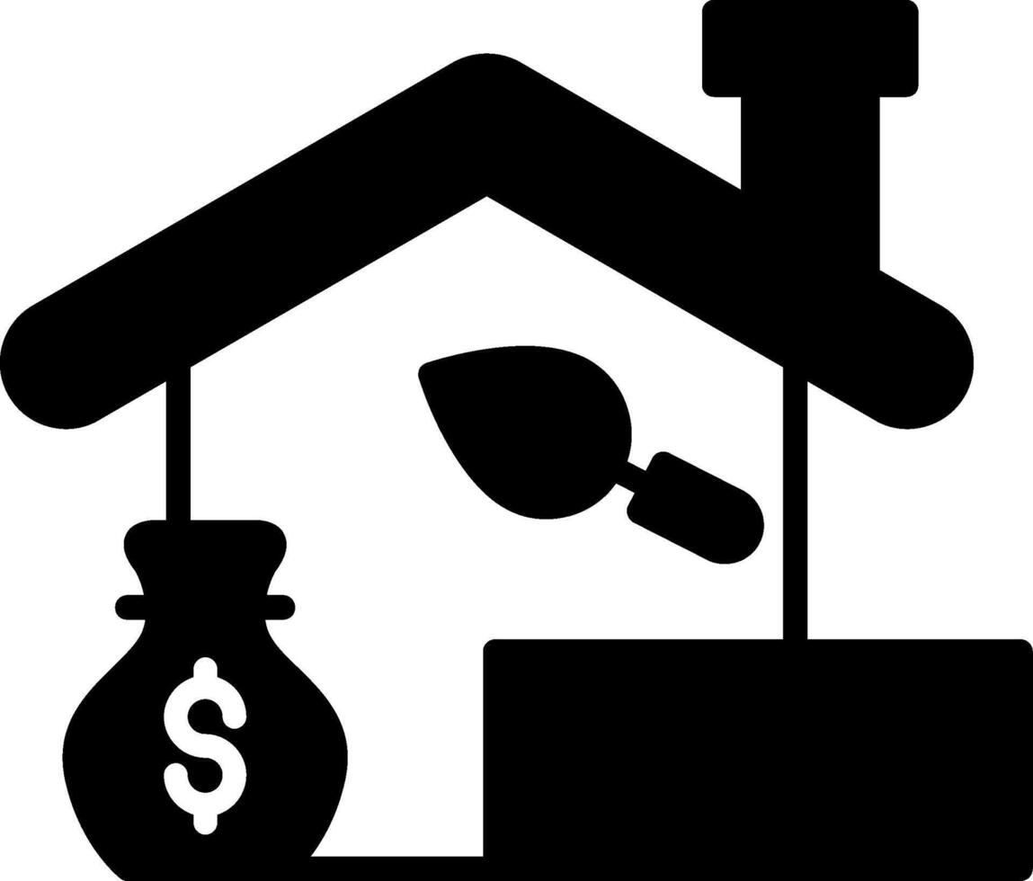 Construction Loan Blueprint Glyph vector