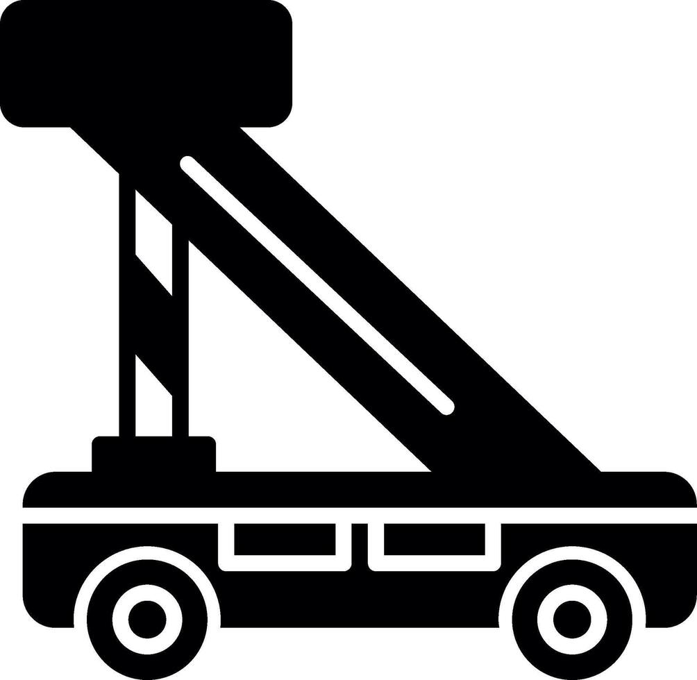 Aircraft Disembarkation Procedure Glyph vector