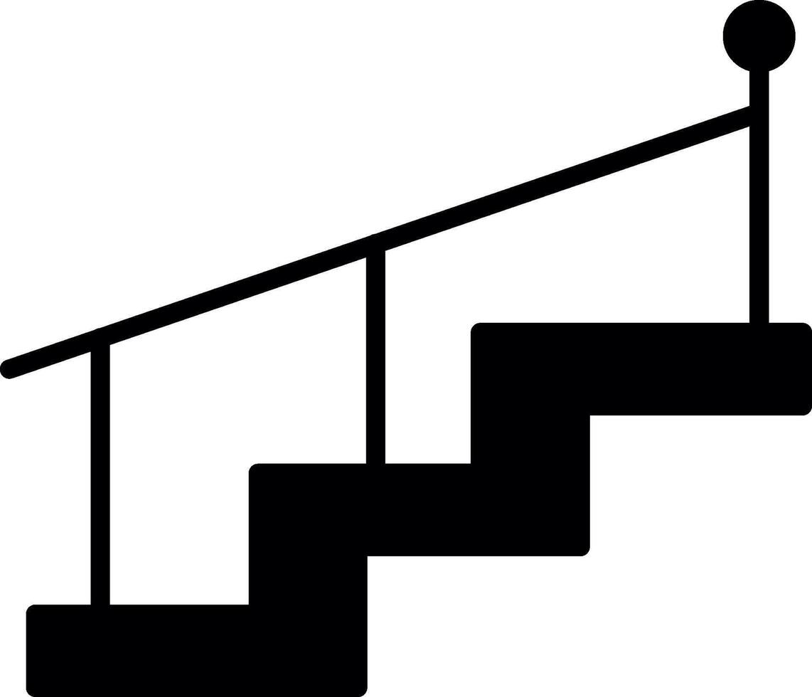 Platform Safety Handrails Glyph vector