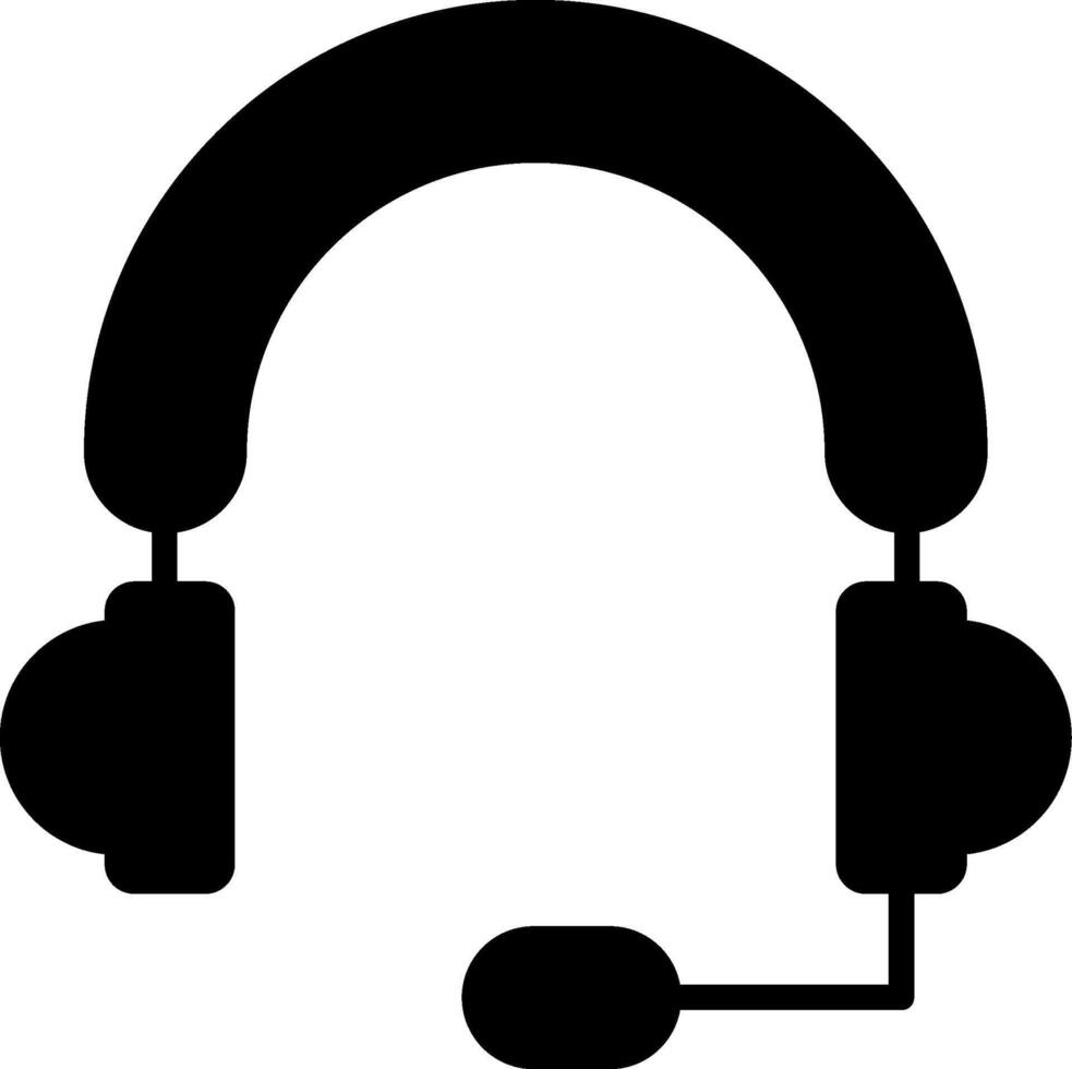 Noise Canceling Headphones Glyph vector