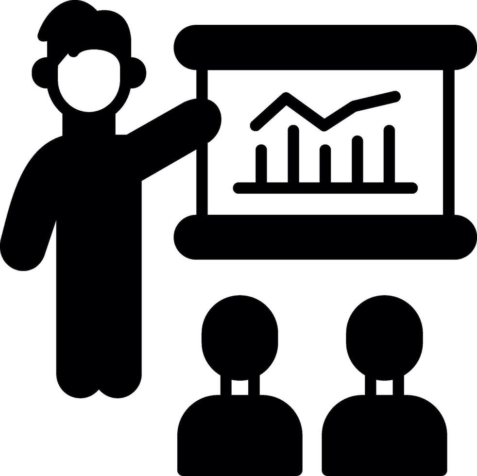 Freelance Training Session Glyph vector