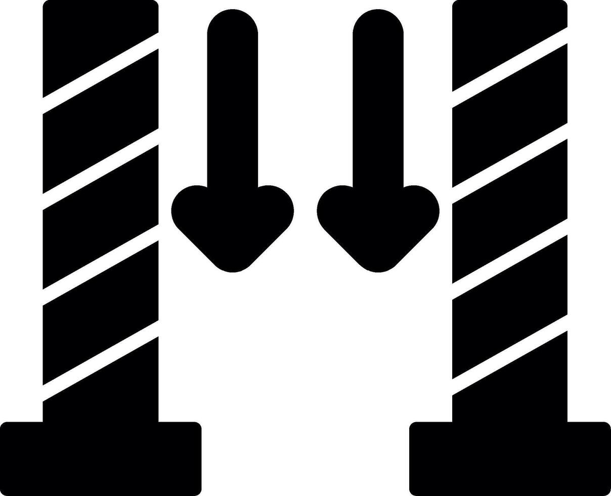Platform Mind the Gap Warning Glyph vector