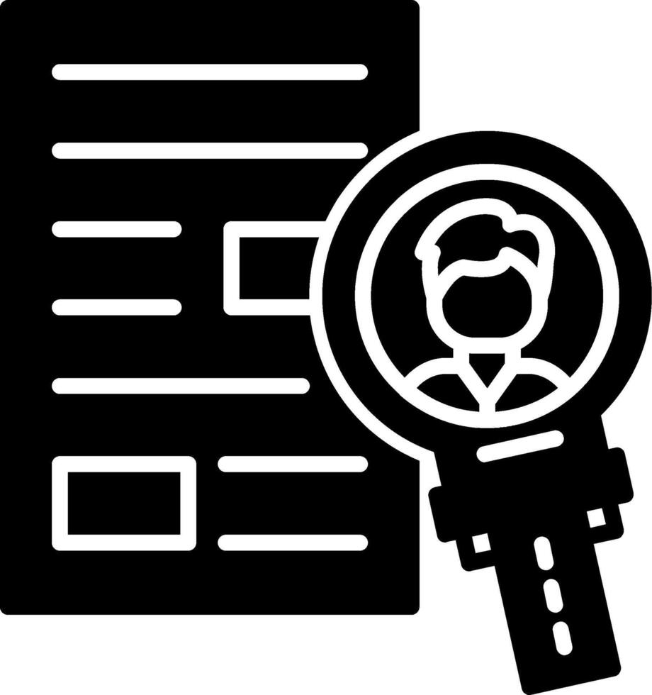 Company Recruitment Strategy Plan Glyph vector