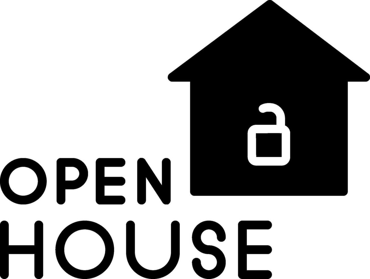 Property Open House Invitation Glyph vector