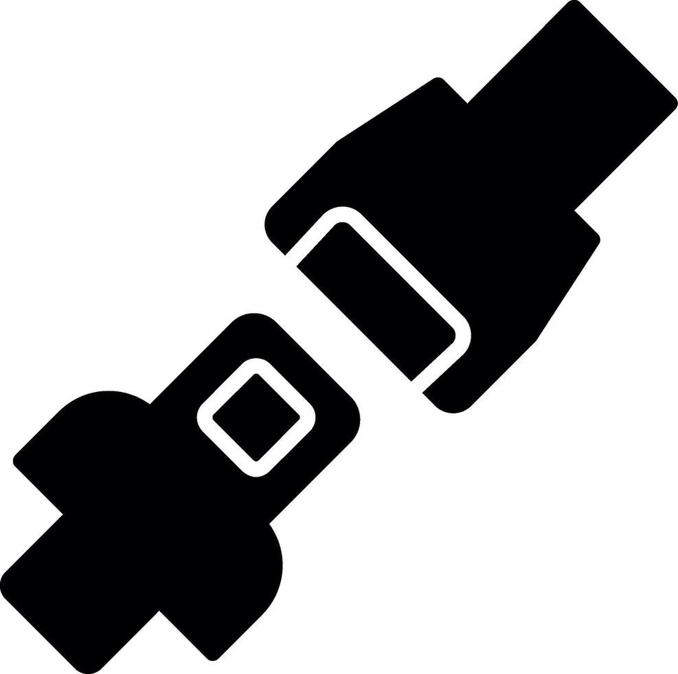 Passenger Seatbelt Fastener Glyph vector