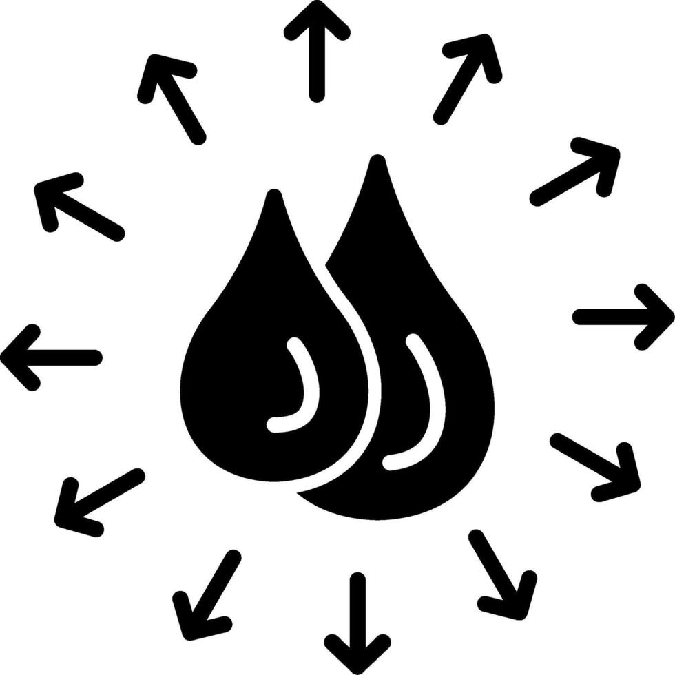 Clean Water Distribution Network Glyph vector